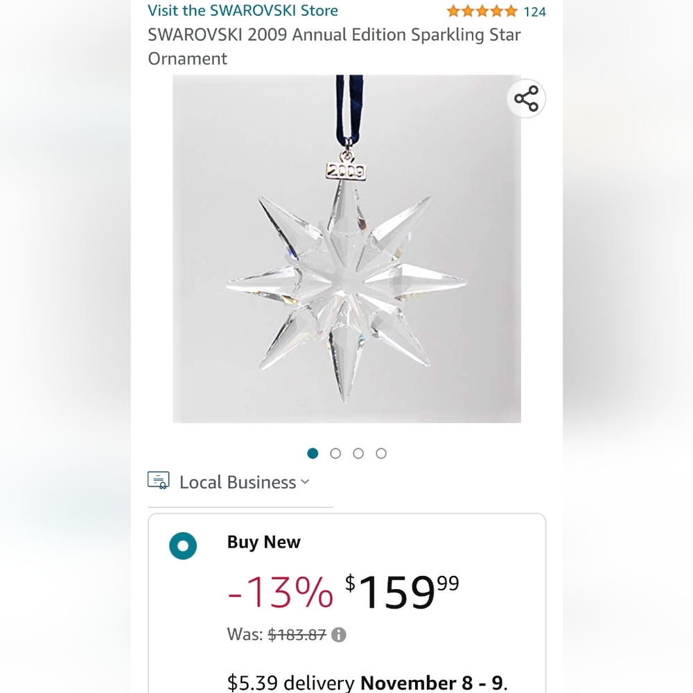 Swarovski crystal Christmas ornaments